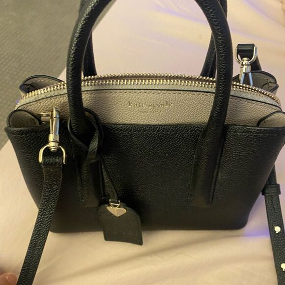 Kate Spade Margaux Mini Handbag Crossbody - Black/Taupe. - Picture 2 of 6